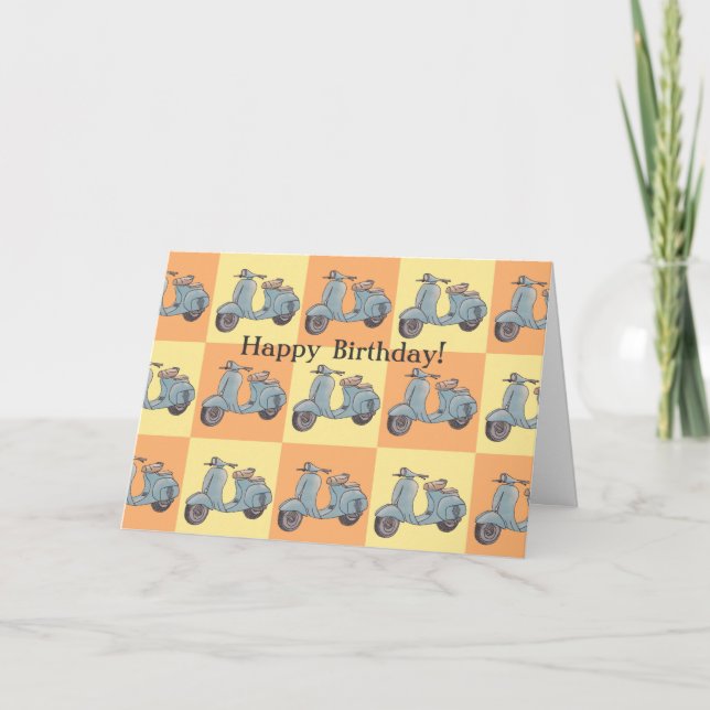 Tarjeta de felicitación de las vespas (Anverso)