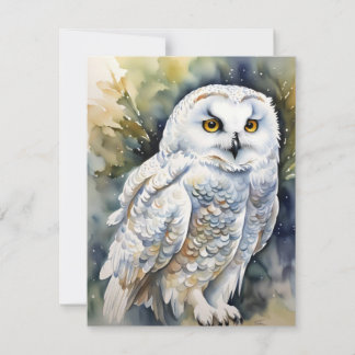 Tarjeta de felicitación de Lechuza Blanca