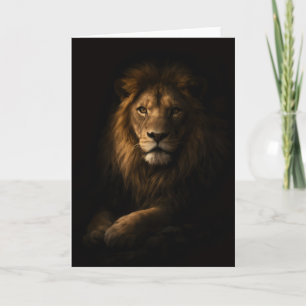 Tarjeta de Felicitación de León Majestuoso