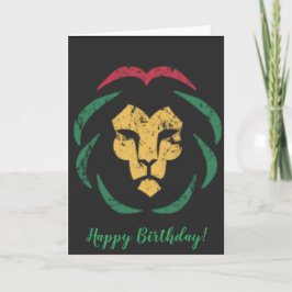 Tarjeta de felicitación de león Reggae