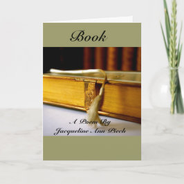 Tarjeta de felicitación de libro