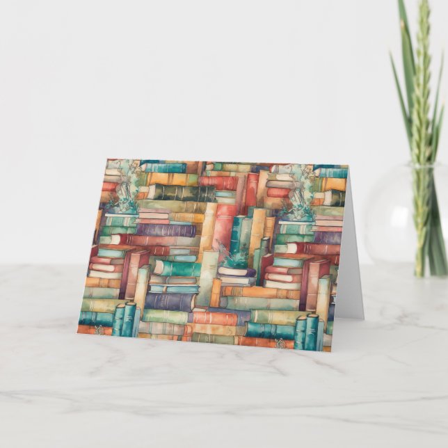 Tarjeta de felicitación de libros caprichosos (Anverso)