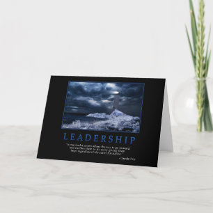 Tarjeta de felicitación de liderazgo