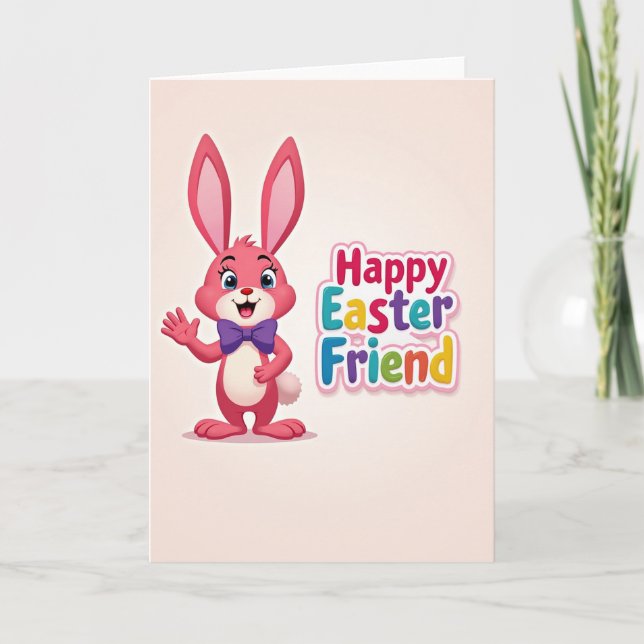 Tarjeta de Felicitación de Liebre Feliz (Anverso)