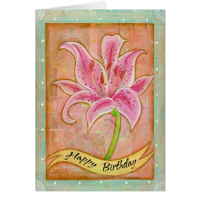 Tarjeta de felicitación de Lily (Frente)