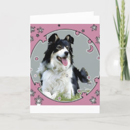 Tarjeta de felicitación de línea de borde