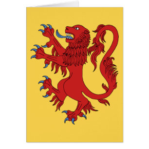 Tarjeta de felicitación de Lion Rampant Gules
