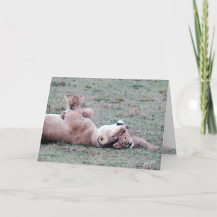 Tarjeta de felicitación de Lioness & Cubs