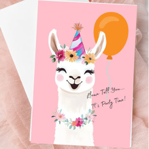 Tarjeta de Felicitación de Llama “Llama te dice…”