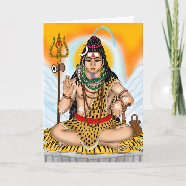 Tarjeta de felicitación de Lord Shiva (Anverso)