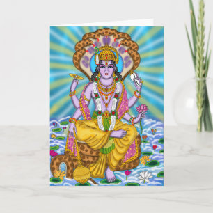Tarjeta de felicitación de Lord Vishnu