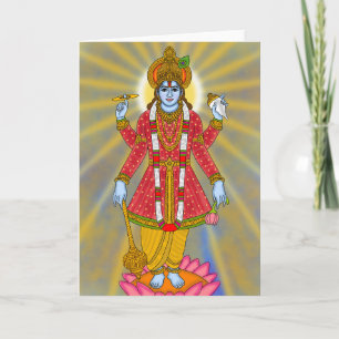 Tarjeta de Felicitación de Lord Vishnu