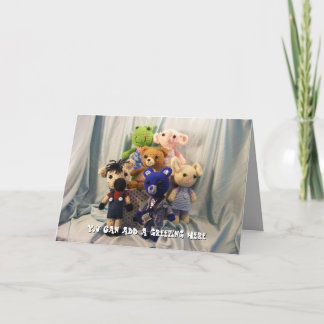 Tarjeta de felicitación de los amigos de Amigurumi