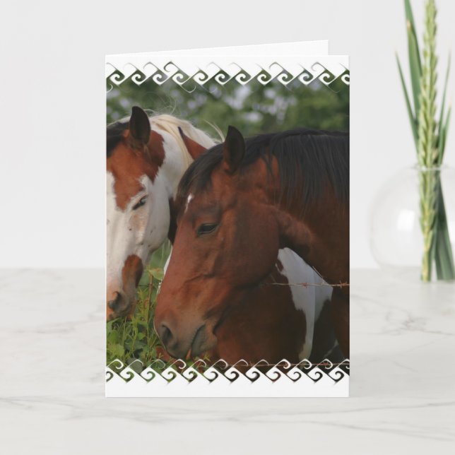 Tarjeta de felicitación de los amigos del caballo (Anverso)