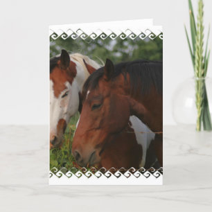 Tarjeta de felicitación de los amigos del caballo