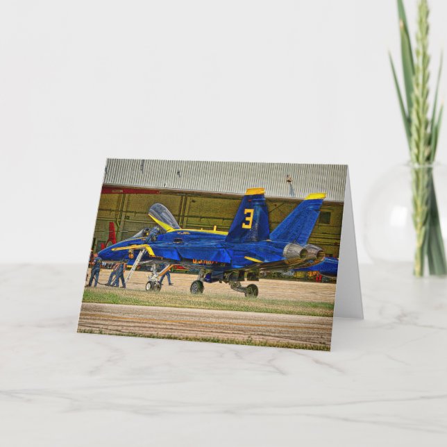 Tarjeta de felicitación de los ángeles azules (Anverso)