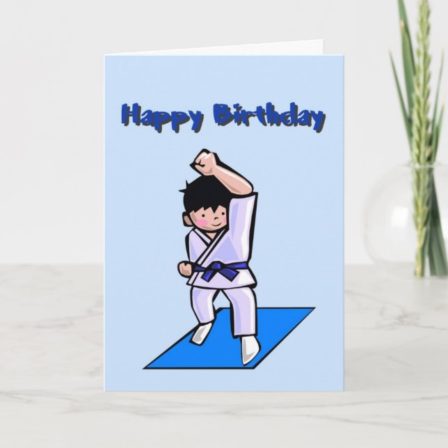 Tarjeta de felicitación de los artes marciales del (Anverso)