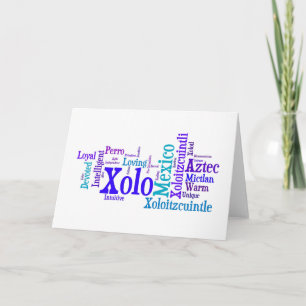 Tarjeta de felicitación de los azules de Xolo