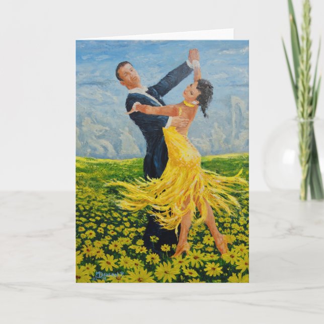 Tarjeta de felicitación de los bailarines de la (Anverso)