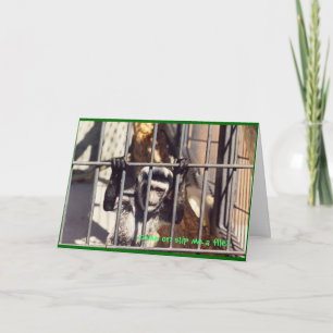 Tarjeta de felicitación de los bares de monos