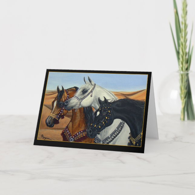 Tarjeta de felicitación de los caballos de reyes (Anverso)