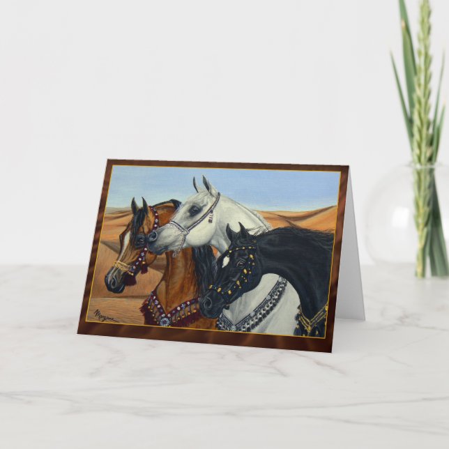 Tarjeta de felicitación de los caballos de reyes (Anverso)