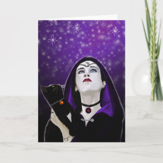 tarjeta de felicitación de los cielos del samhain