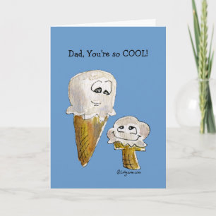 Tarjeta de felicitación de los conos de helado del
