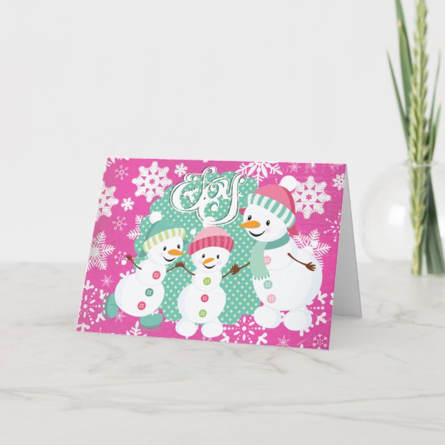 Tarjeta de felicitación de los copos de nieve del (Anverso)