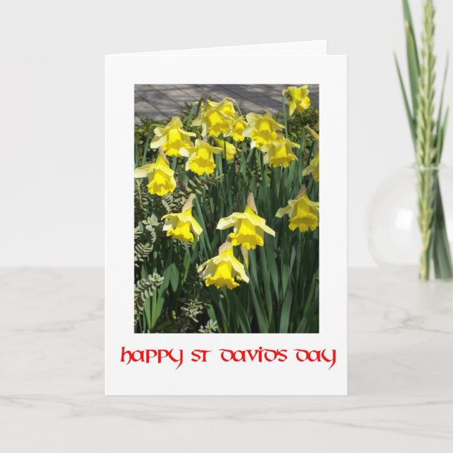 Tarjeta de felicitación de los Daffodils del Día d (Anverso)