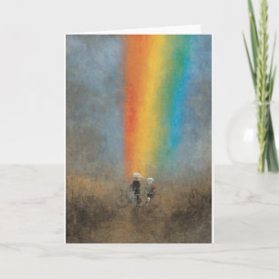 Tarjeta de felicitación de los deseos del arcoiris