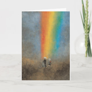 Tarjeta de felicitación de los deseos del arcoiris