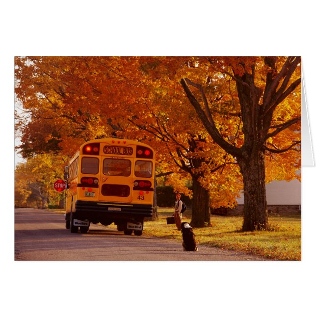 Tarjeta de felicitación de los días escolares (Anverso (Horizontal))