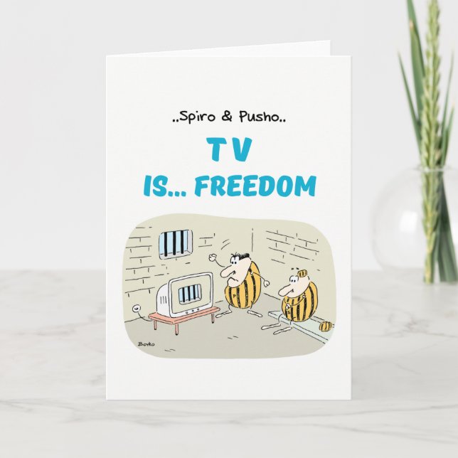 Tarjeta de felicitación de los dibujos animados de (Anverso)