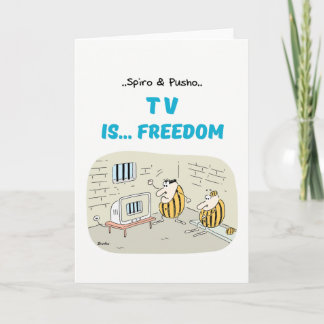 Tarjeta de felicitación de los dibujos animados de