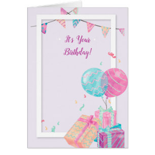 Tarjeta de felicitación de los elementos del