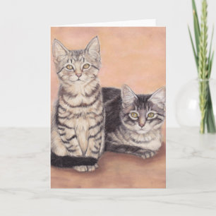 Tarjeta de felicitación de los gatitos del granero