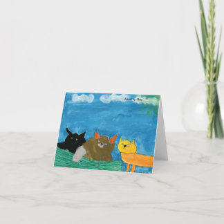 Tarjeta de felicitación de los gatos