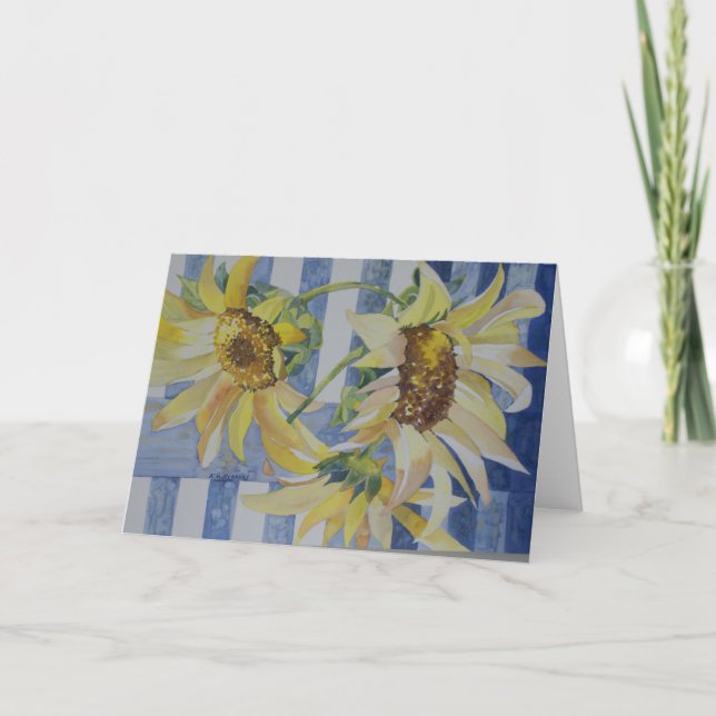 Tarjeta de felicitación de los girasoles (Anverso)