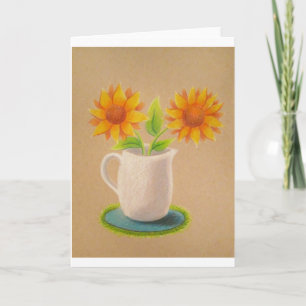 Tarjeta de felicitación de los girasoles