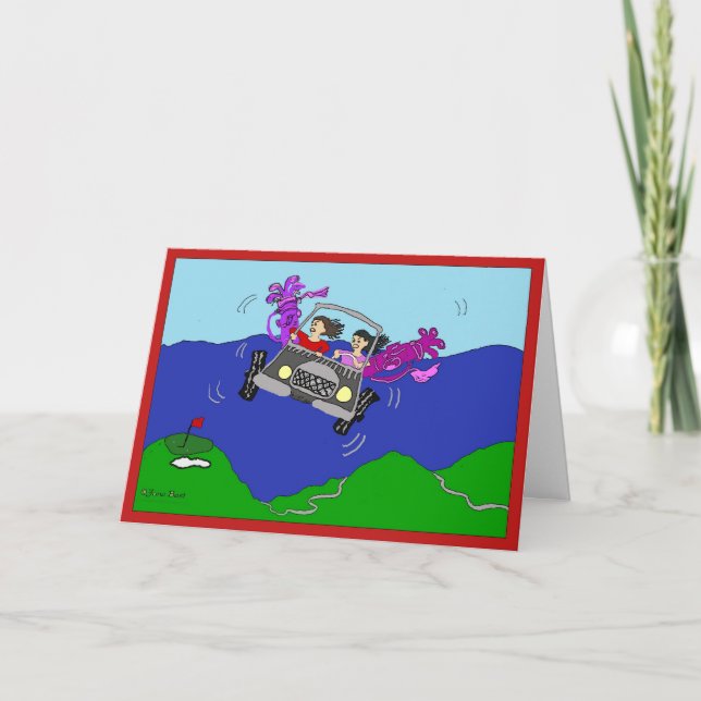 Tarjeta de felicitación de los golfistas de las (Anverso)