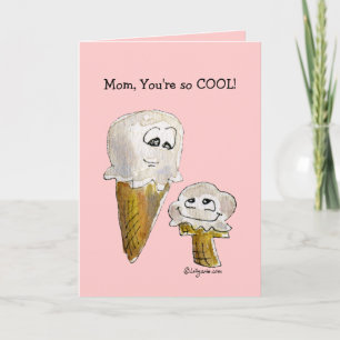 Tarjeta de felicitación de los helados de la Perso
