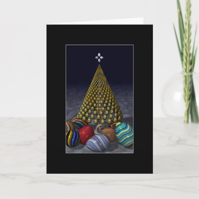 Tarjeta de felicitación de los huevos del navidad (Anverso)