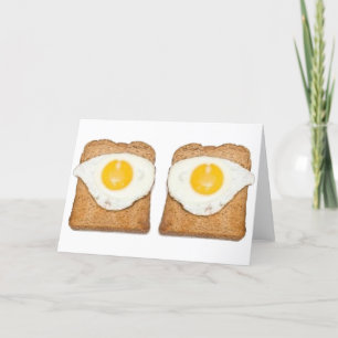 Tarjeta de felicitación de los huevos fritos
