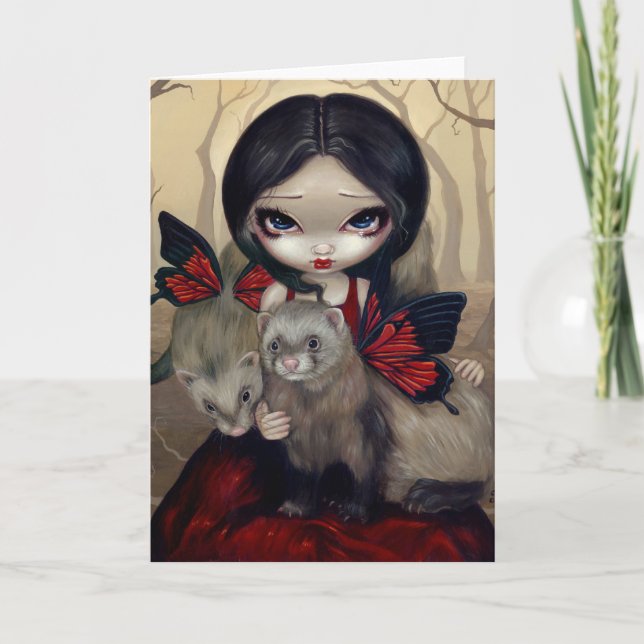 Tarjeta de felicitación "de los hurónes rojos de (Anverso)