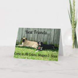 Tarjeta de felicitación de los mejores amigos para