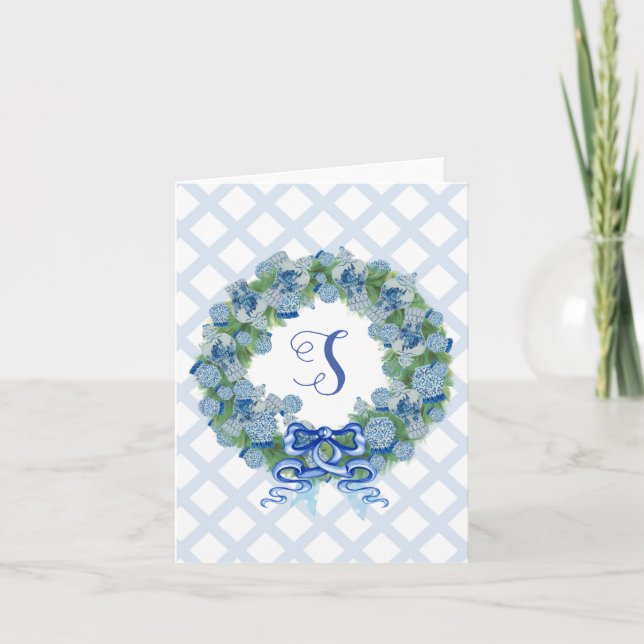 Tarjeta de felicitación de los navidades Chinoiser (Anverso)
