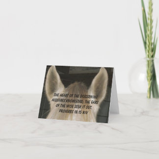 Tarjeta de felicitación "de los oídos del caballo