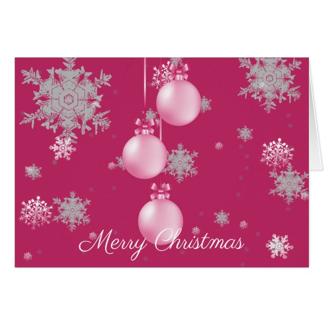 Tarjeta de felicitación de los Ornamentos de Navid (Anverso (Horizontal))