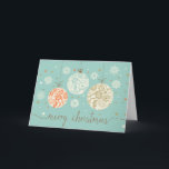 Tarjeta de felicitación de los ornamentos del<br><div class="desc">Tarjeta de felicitación de los ornamentos del navidad del vintage por las impresiones de Orabella.</div>